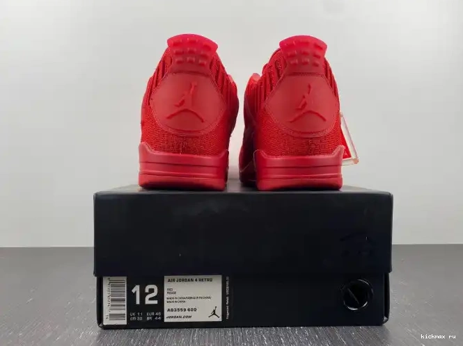 Rep AQ3559-600 Jordan Retro 4 Flyknit Red 0606